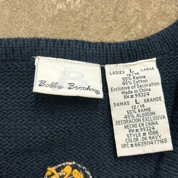 Bobbie brooks vintage ramie blend knit vest festive holiday christmas - Picture 2 of 6